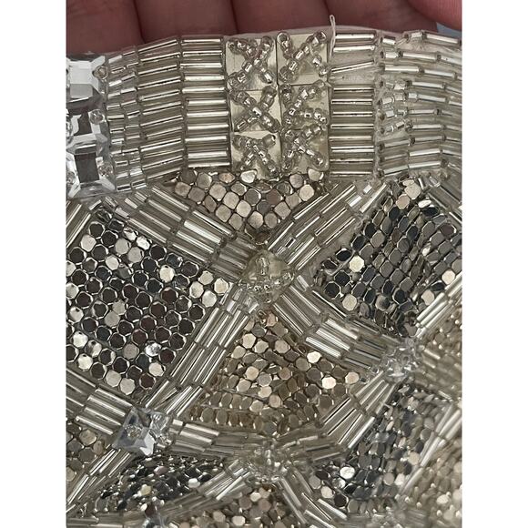 Retrofete Heather Strapless Mini Dress Sequin Embellished Silver Gold Size XS - Picture 16 of 16
